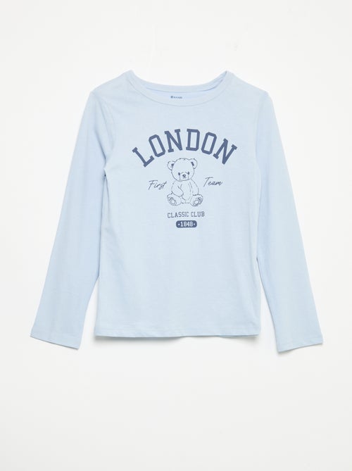 Long cotton jersey pajamas - 2 pieces - Kiabi