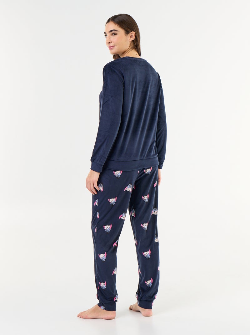 Long 'Disney' Print Pyjamas - 2-Piece Set Blue - Kiabi