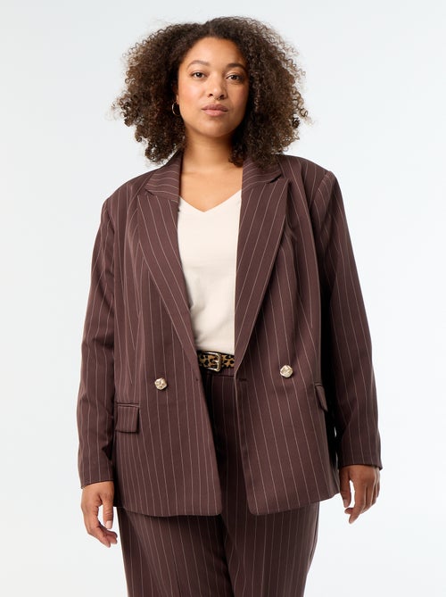 Long Double-Breasted Tailored Jacket - Kiabi