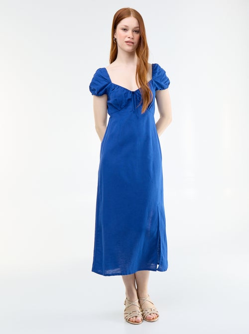 Long dress with Bardot neckline - Kiabi