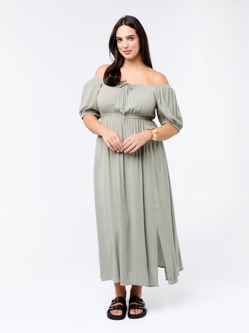 Long dress with scoop neck - Kiabi