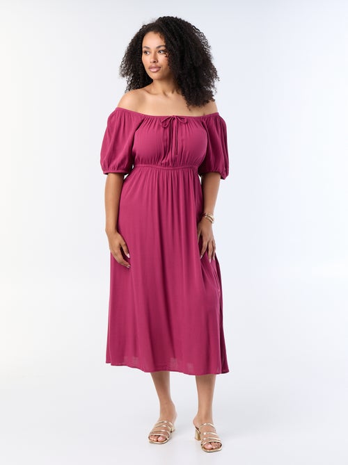 Long dress with scoop neck - Kiabi Long dress with scoop neck - Kiabi