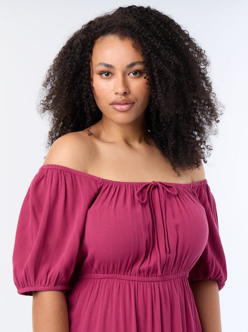 Long dress with scoop neck - Kiabi Long dress with scoop neck - Kiabi