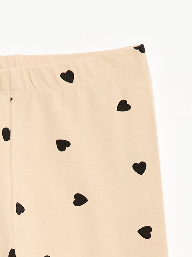 Long Jersey Leggings Beige - Kiabi