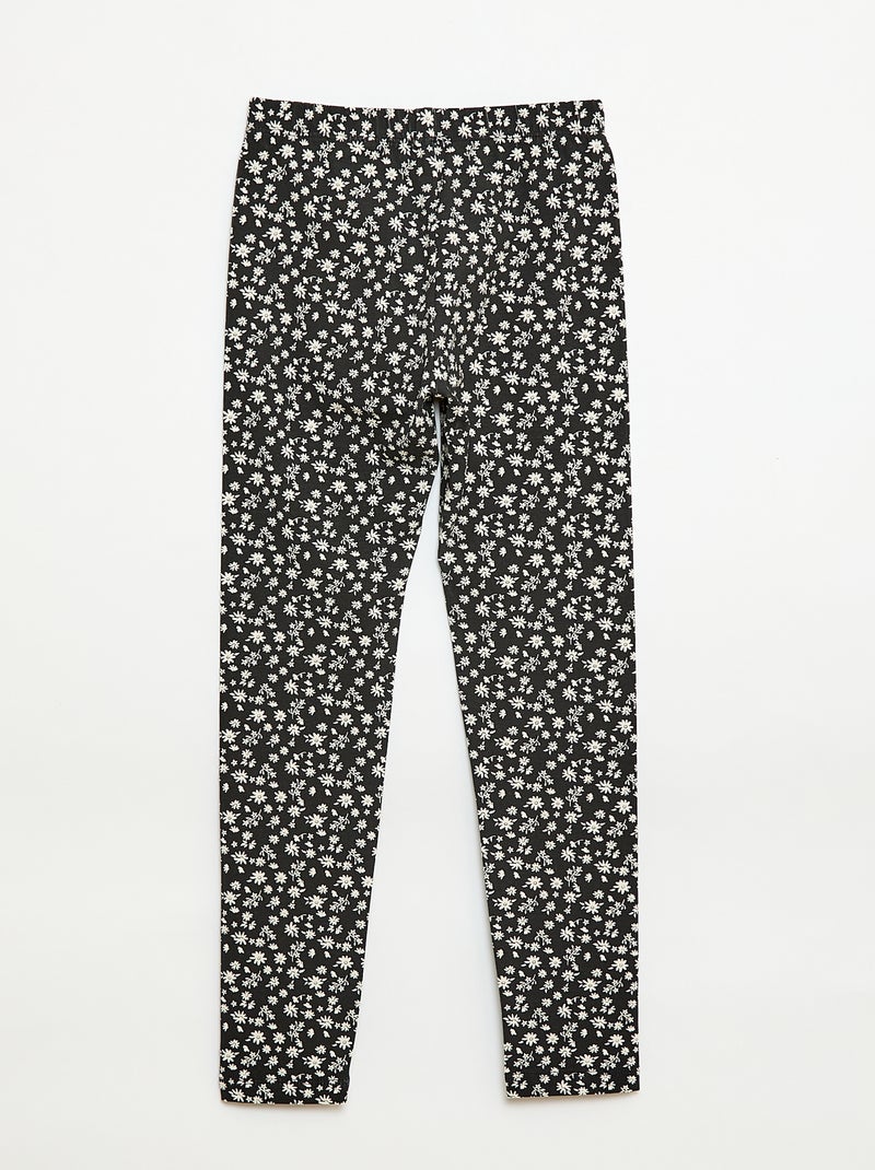 Long Jersey Leggings Black - Kiabi