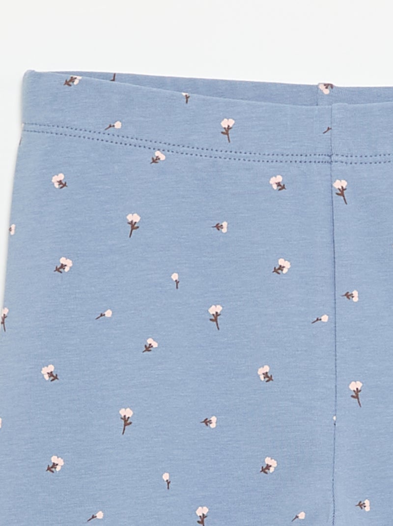 Long Jersey Leggings Blue - Kiabi