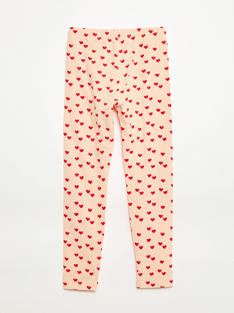 Long Jersey Leggings Pink - Kiabi