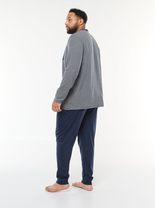 Long Jersey Pajama Set - T-Shirt + Pants - 2 Piece - Kiabi