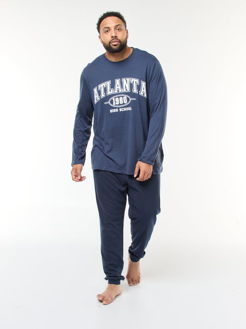 Long Jersey Pajama Set - T-Shirt + Pants - 2 Pieces - Kiabi