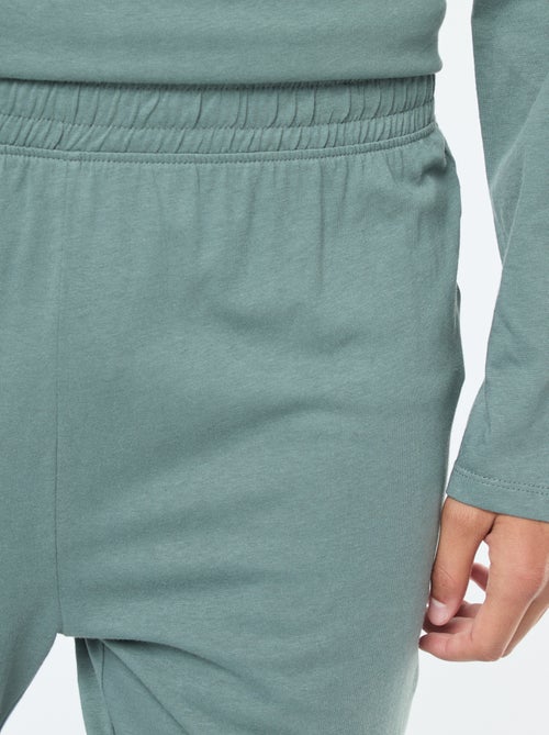 Long jersey T-shirt and trousers pyjama set - 2-piece set - Kiabi
