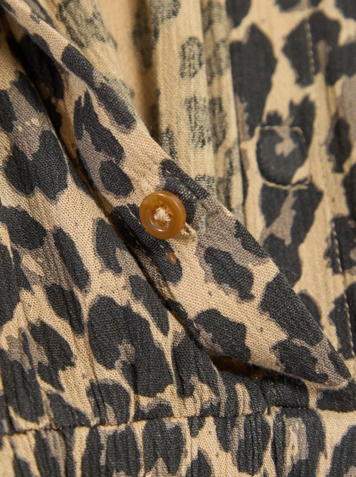 Long leopard shirt dress - easy-to-wear collection - Kiabi