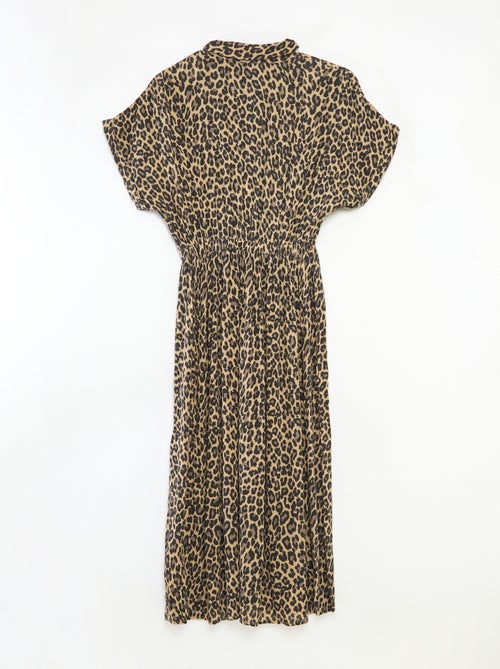 Long leopard shirt dress - easy-to-wear collection - Kiabi