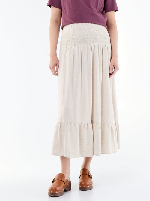 Long linen maternity skirt - Kiabi