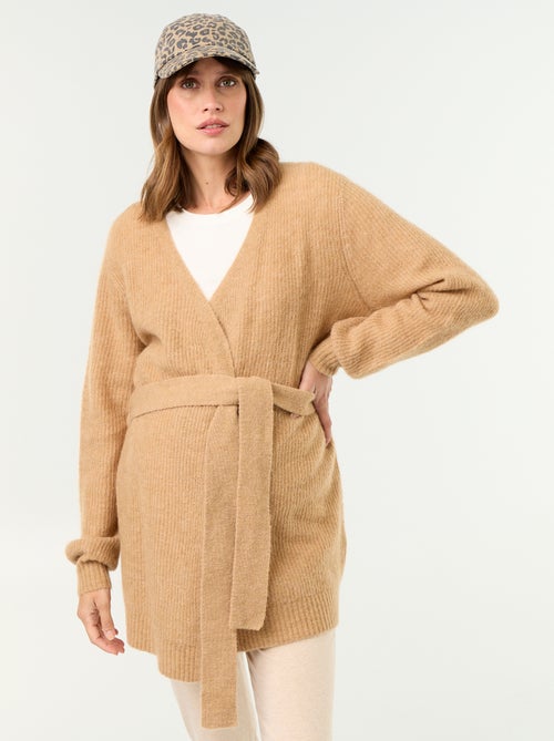 Long maternity cardigan in mohair blend - Kiabi