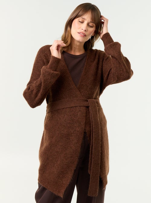 Long maternity cardigan in mohair blend - Kiabi