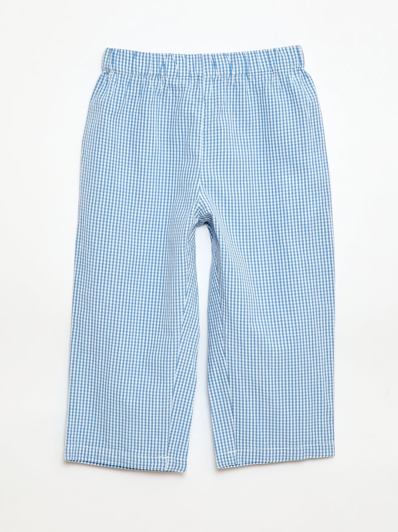 Long Pajama Set - 2 Pieces Blue - Kiabi