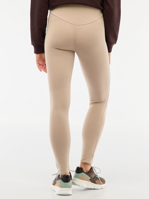 Long plain jersey fabric maternity leggings - Kiabi