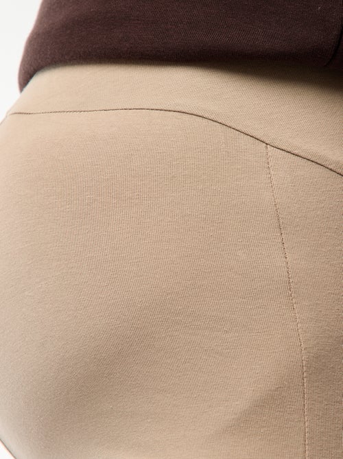 Long plain jersey fabric maternity leggings - Kiabi