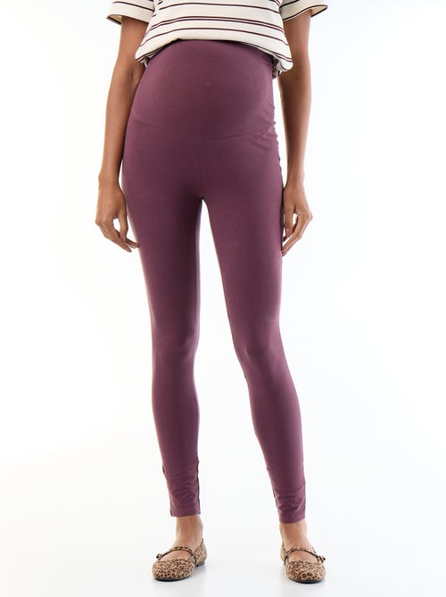 Long plain jersey maternity leggings - Kiabi