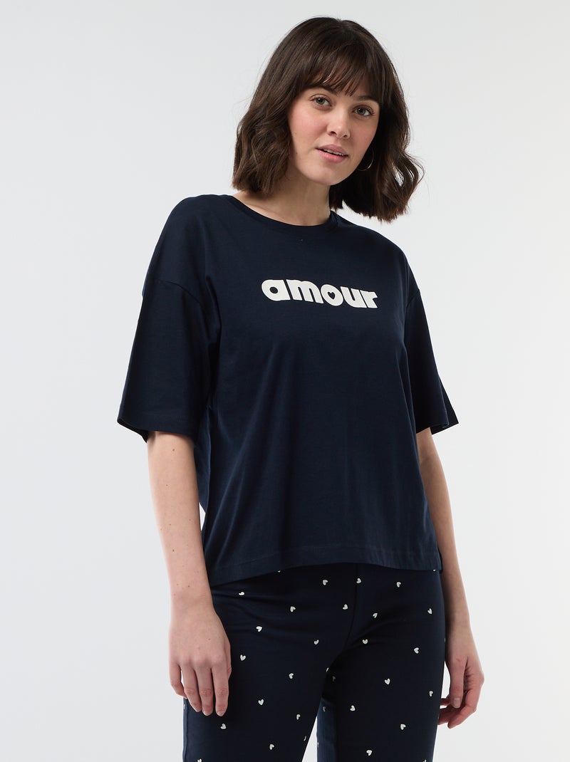 Long Pyjama Set - 2 pieces Blue - Kiabi