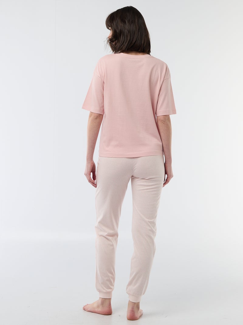 Long Pyjama Set - 2 pieces Pink - Kiabi