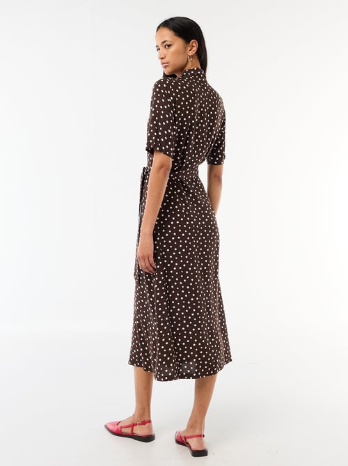 Long Shirt Dress with Tie Belt - Kiabi