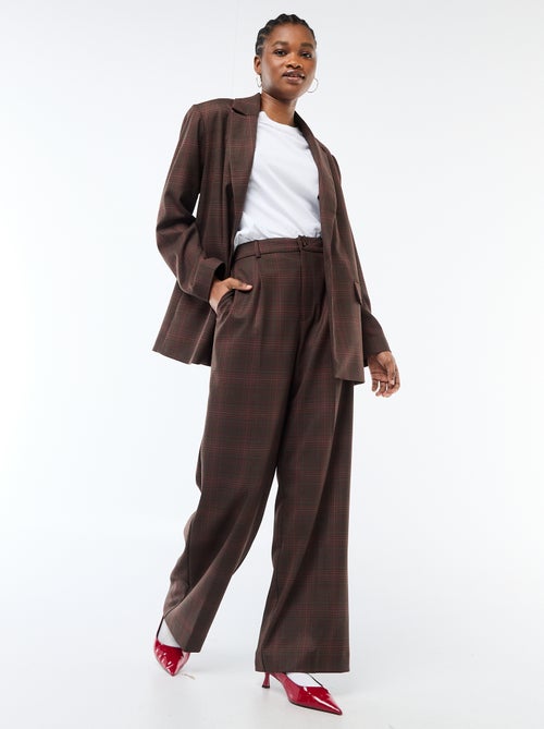 Long-Sleeve Check Blazer - Kiabi