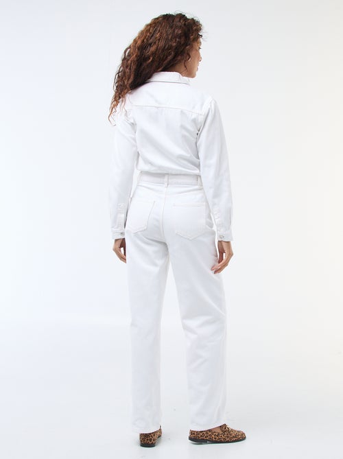 Long-Sleeve Denim Jumpsuit - Kiabi