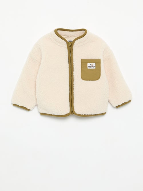 Long-Sleeve Faux Shearling Cardigan - Kiabi