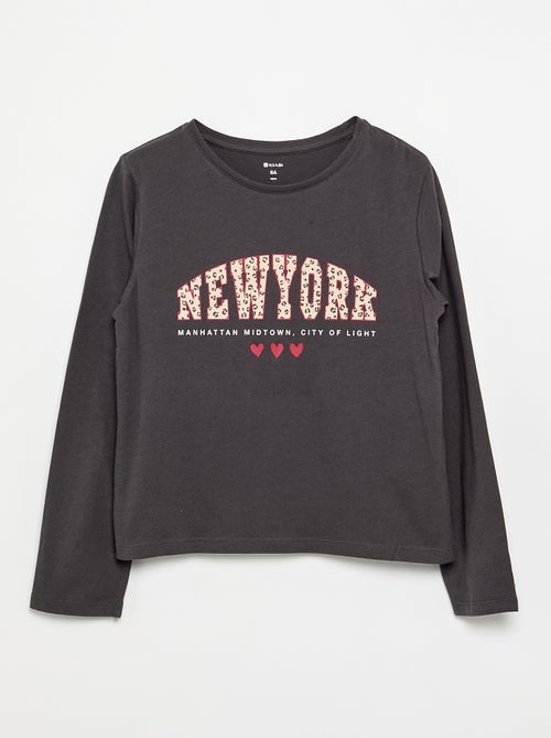 Long-sleeve printed T-shirt - Kiabi