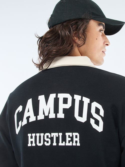 Long-Sleeve Rugby Style Polo Shirt - Kiabi