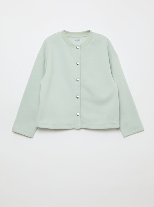Long-sleeved cardigan with press-stud fastening - Kiabi