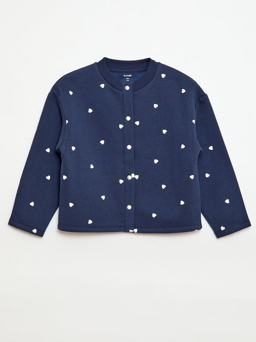 Long-sleeved cardigan with press-stud fastening - Kiabi
