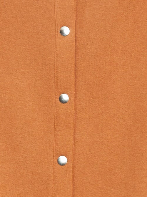 Long-sleeved cardigan with press-stud fastening - Kiabi