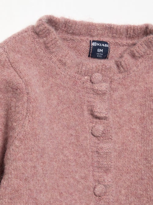 Long-sleeved cardigan with ruffles - Kiabi