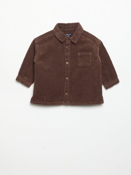 Long-sleeved corduroy shirt - Kiabi