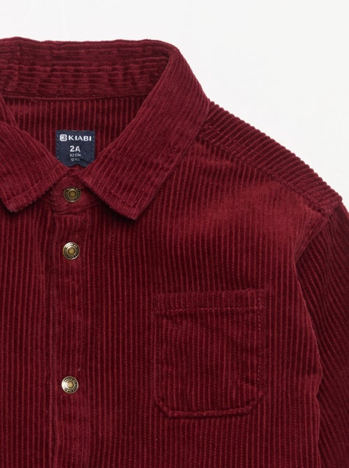 Long-sleeved corduroy shirt - Kiabi