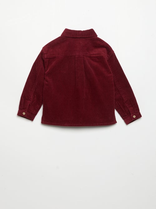 Long-sleeved corduroy shirt - Kiabi