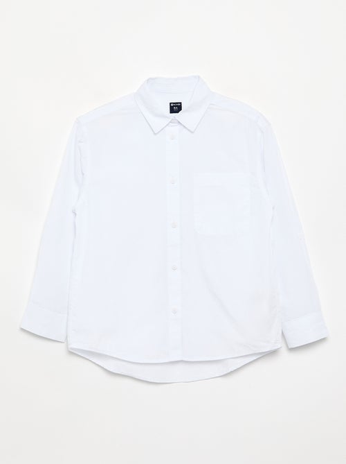 Long-sleeved cotton blouse - Kiabi