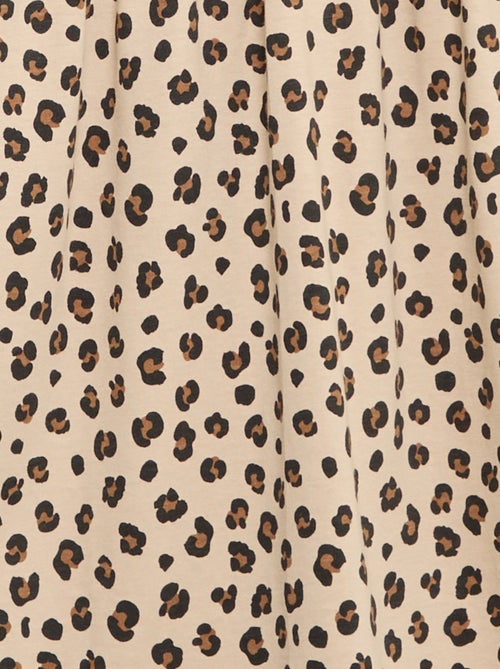 Long-sleeved cotton jersey dress - Kiabi