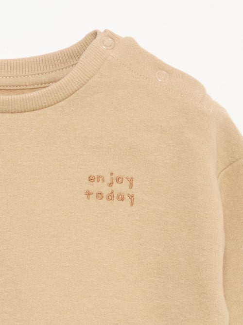 Long-sleeved fleece sweatshirt - Kiabi