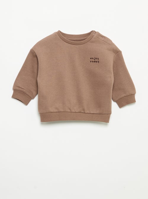 Long-sleeved fleece sweatshirt - Kiabi