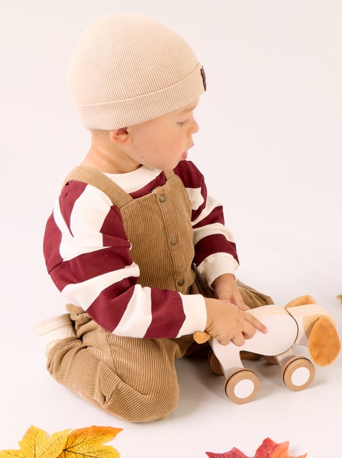 Long-sleeved fleece sweatshirt with fun design - Kiabi