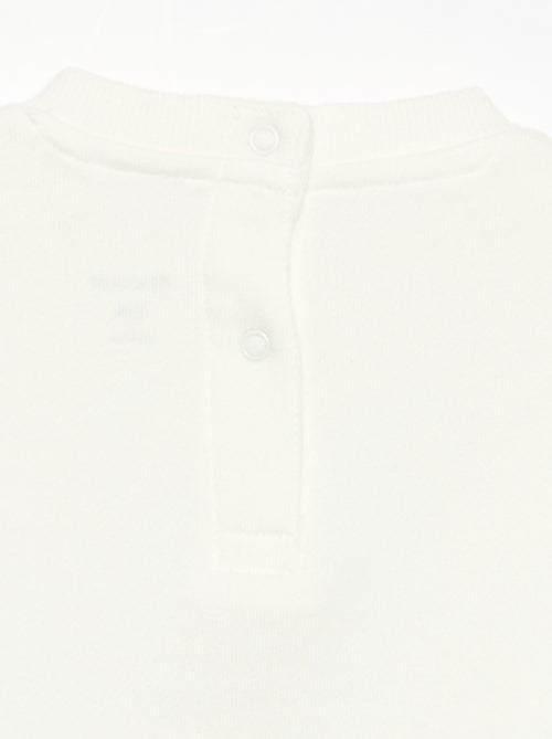 Long-sleeved fleece sweatshirt with playful design - Kiabi