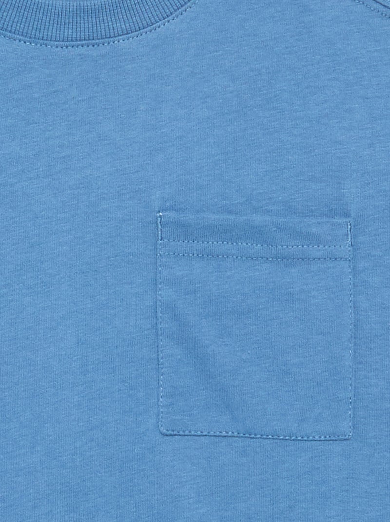 Long-sleeved Jersey T-shirt Blue - Kiabi