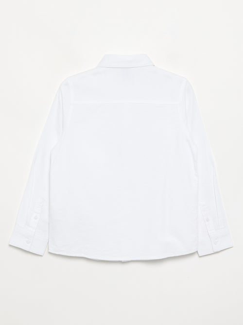 Long-sleeved Oxford Shirt - Kiabi Long-sleeved Oxford Shirt - Kiabi