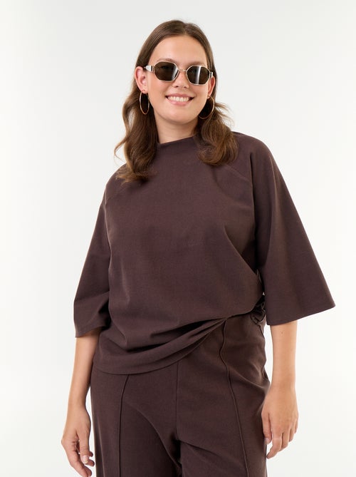 Long-sleeved plush knit T-shirt - Kiabi