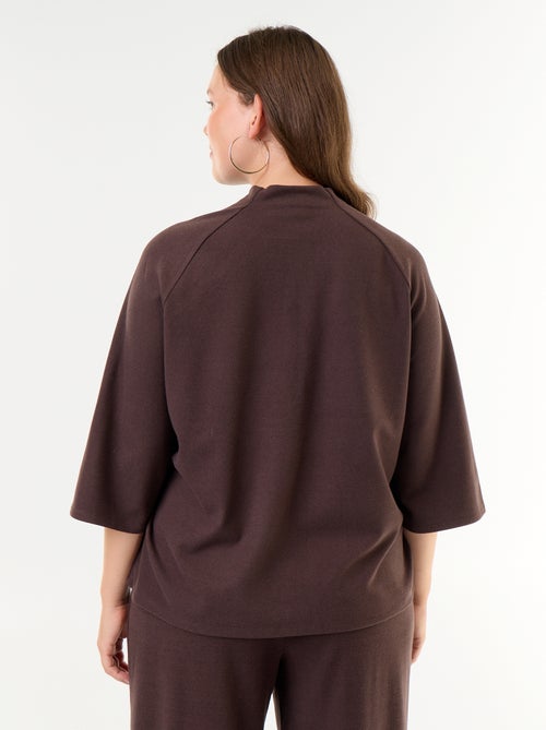 Long-sleeved plush knit T-shirt - Kiabi