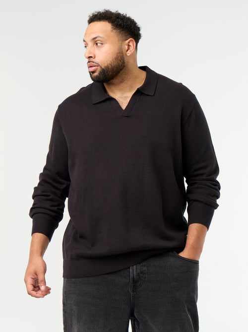 Long-sleeved polo collar jumper - Kiabi