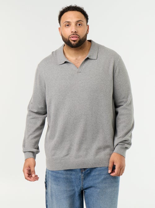 Long-sleeved polo collar jumper - Kiabi
